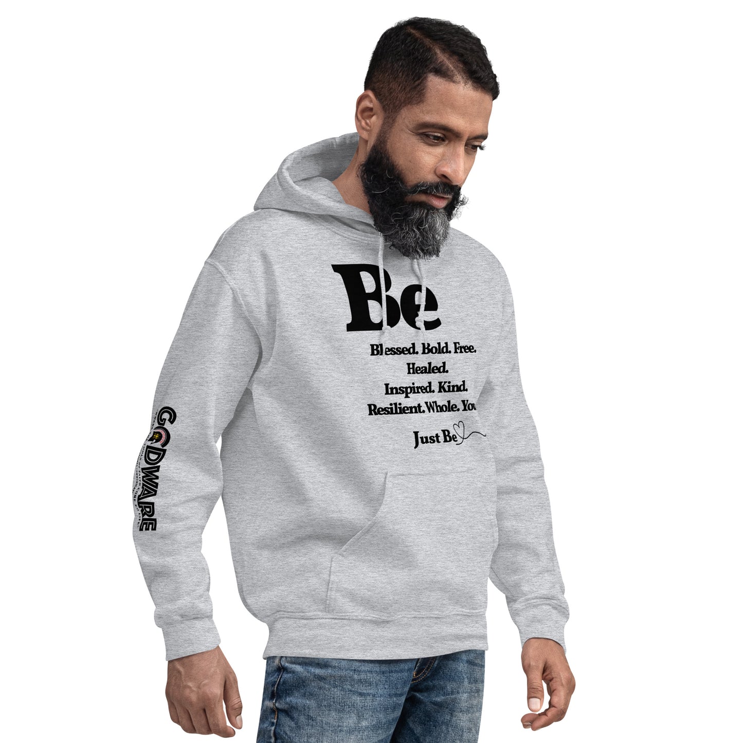 Be Inspired Unisex Hoodie - Black print