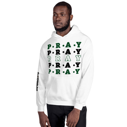 Pray Unisex Hoodie - Green, white Multi