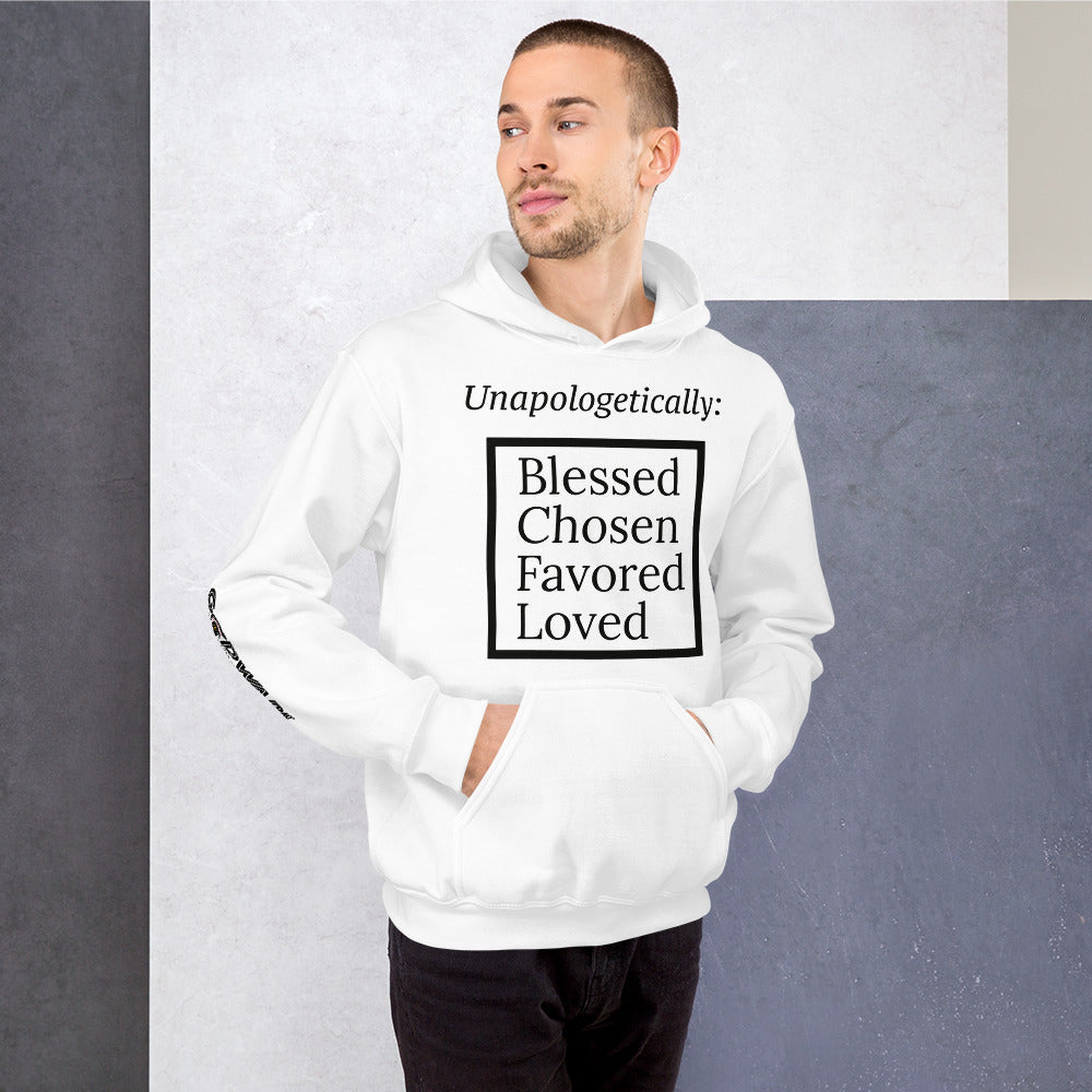 Unapologetic Cotton Unisex Hoodie - Black Print