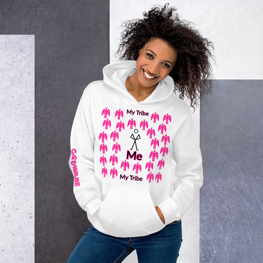 My Tribe Unisex Hoodie - Pink Print