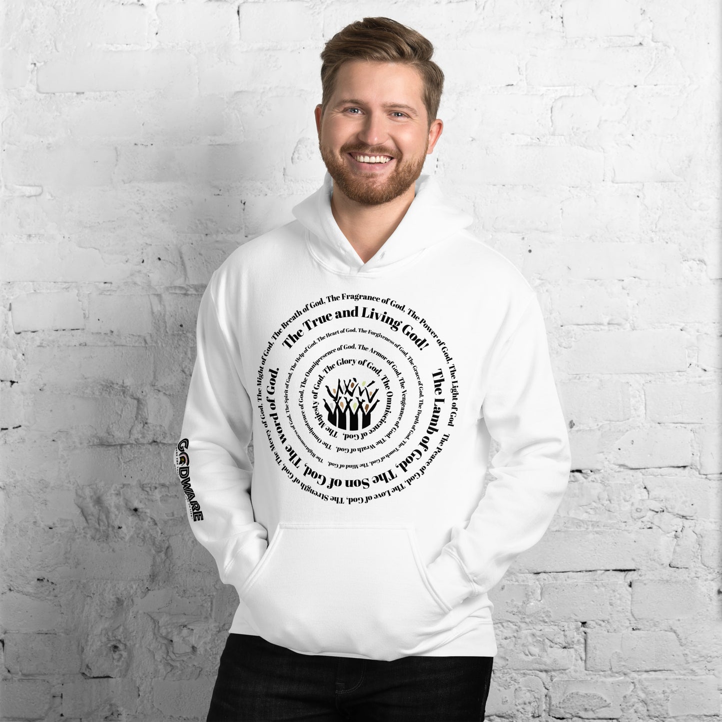 Attributes of God Unisex Hoodie - Black Spiral