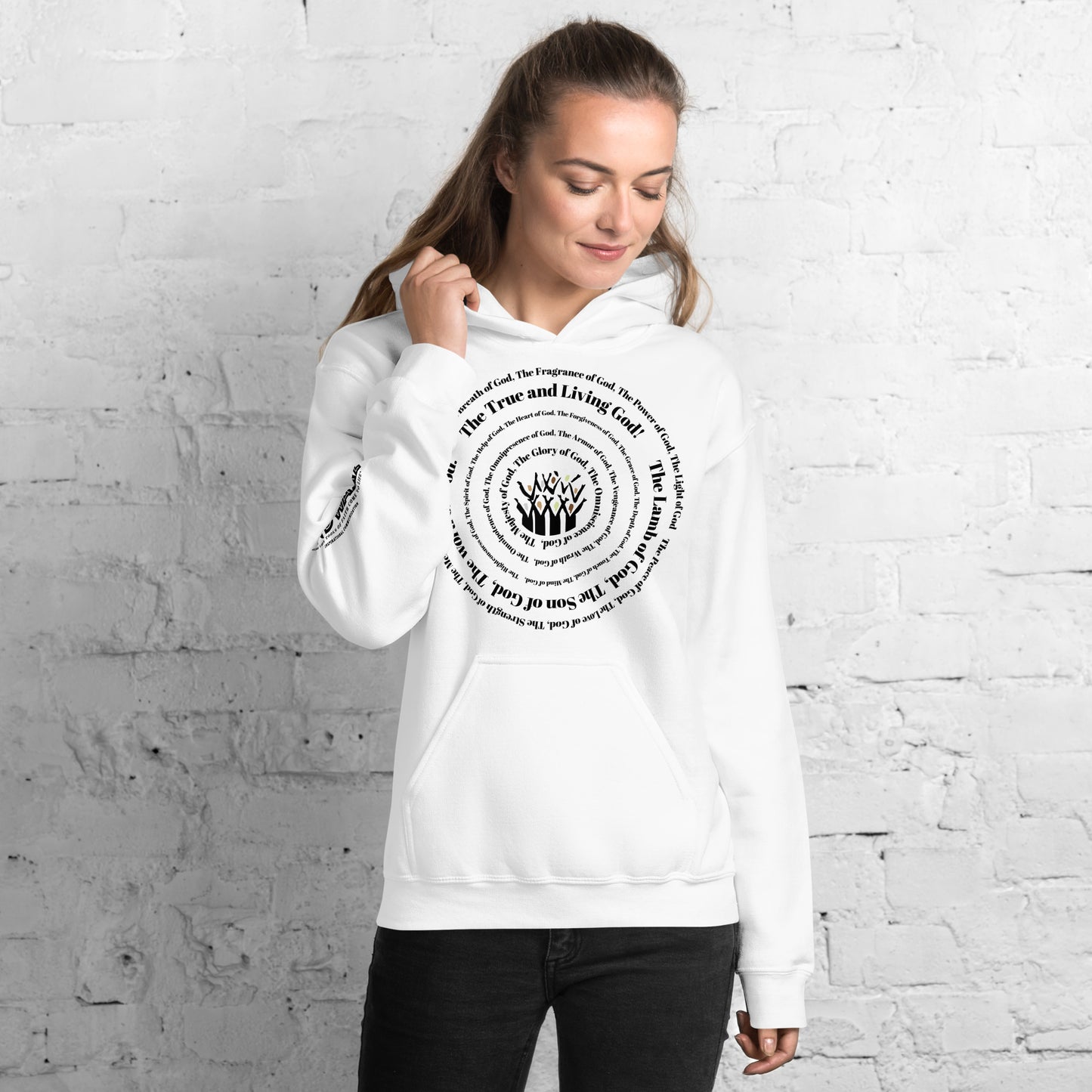 Attributes of God Unisex Hoodie - Black Spiral