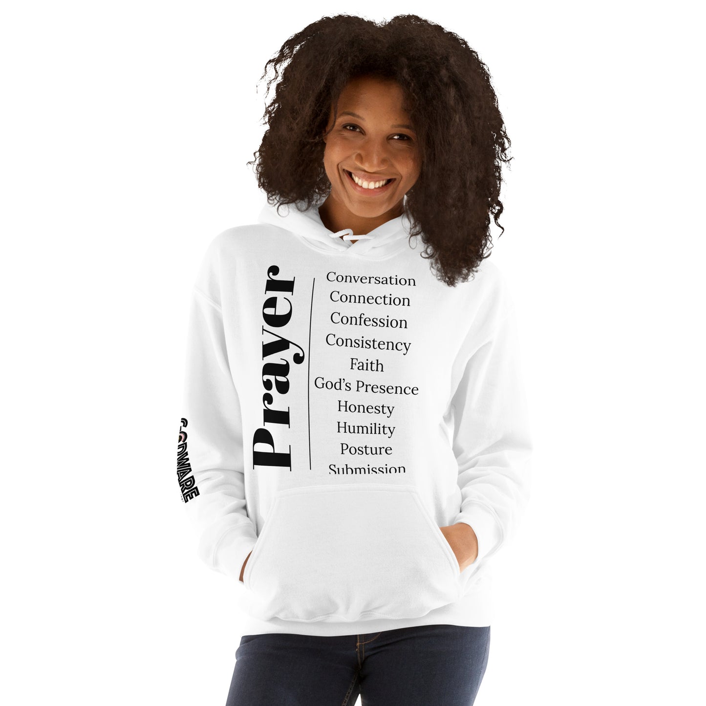 Prayer Unisex hoodie - Black Print