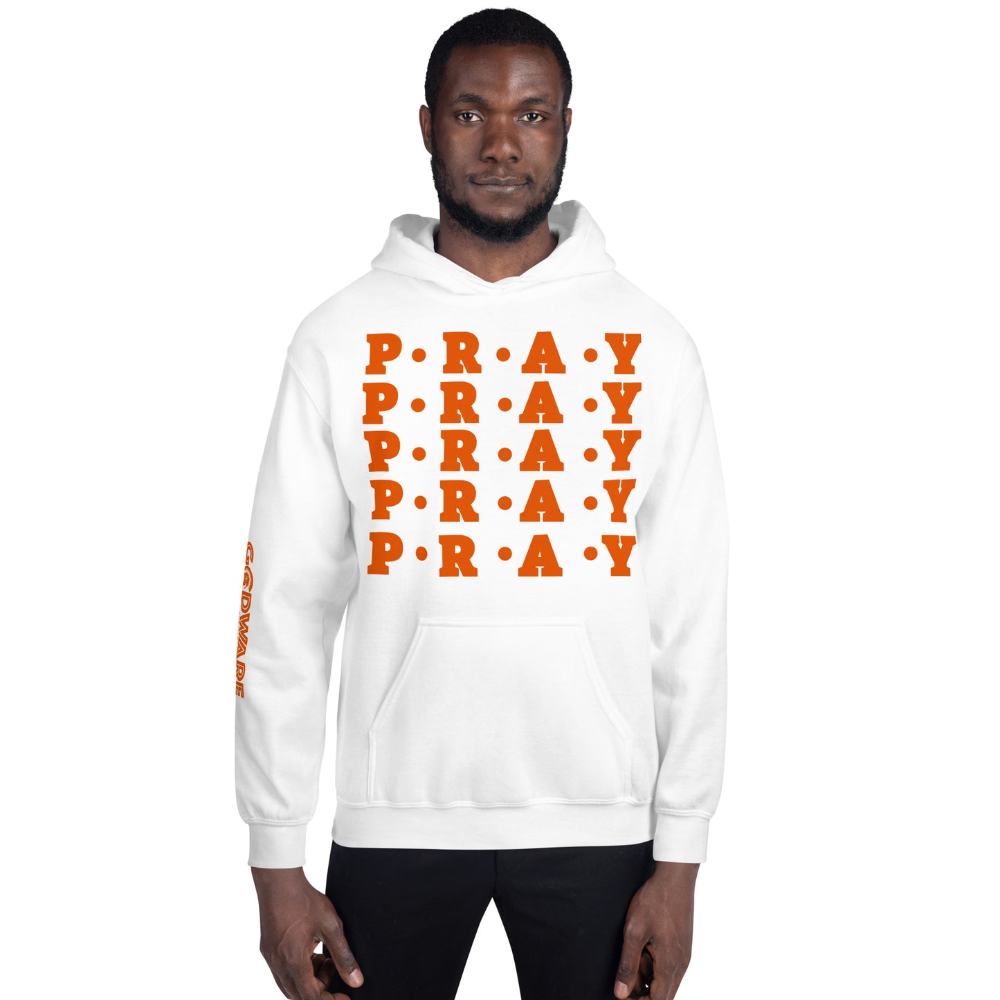 Pray Unisex Hoodie - Orange Multi