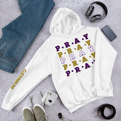 Pray Unisex Hoodie - Gold Multi