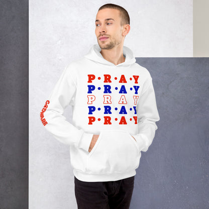 Pray Unisex Hoodie - Red Multi