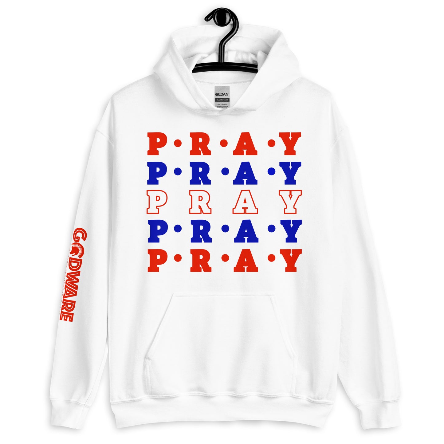 Pray Unisex Hoodie - Red Multi