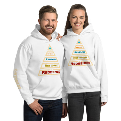 Redeemed Unisex Cotton Hoodie - Cream Multi