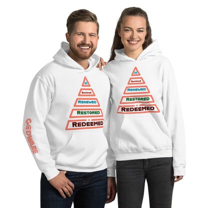 Redeemed Unisex Cotton Hoodie - Peach Multi