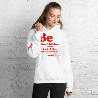 Be inspired Unisex Hoodie - Red print