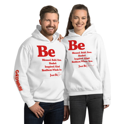 Be inspired Unisex Hoodie - Red print