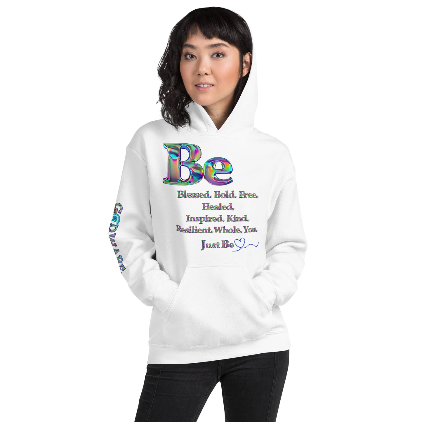 Be Inspired Unisex Hoodie -  Iridescent matte print