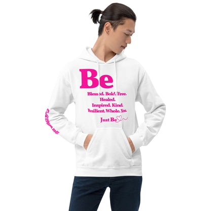 Be Inspired Unisex Hoodie - Pink print