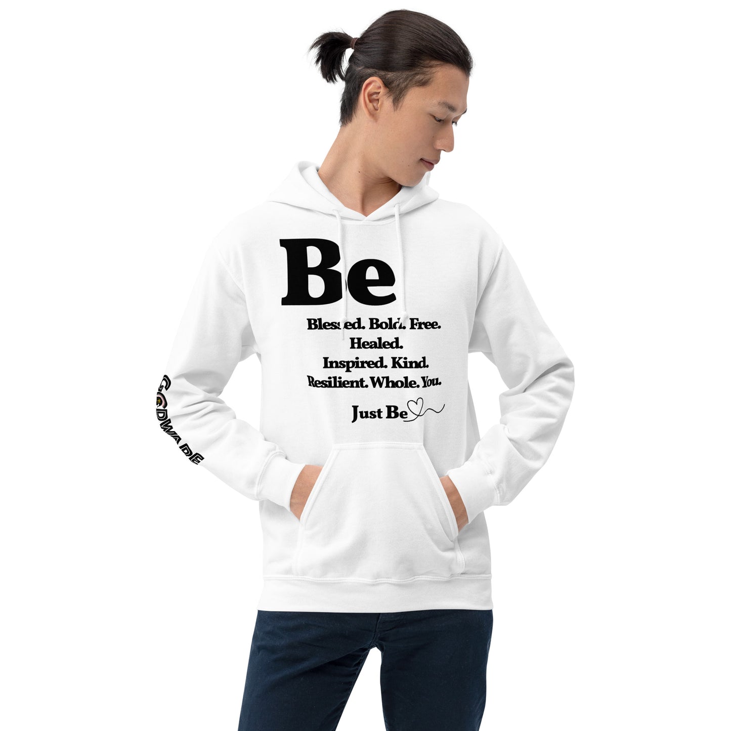 Be Inspired Unisex Hoodie - Black print