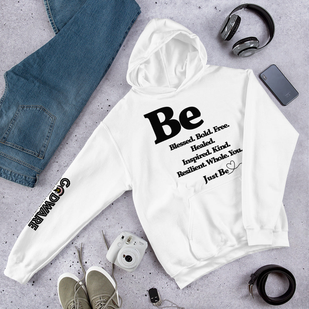 Be Inspired Unisex Hoodie - Black print