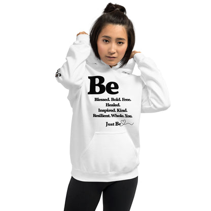 Be Inspired Unisex Hoodie - Black print