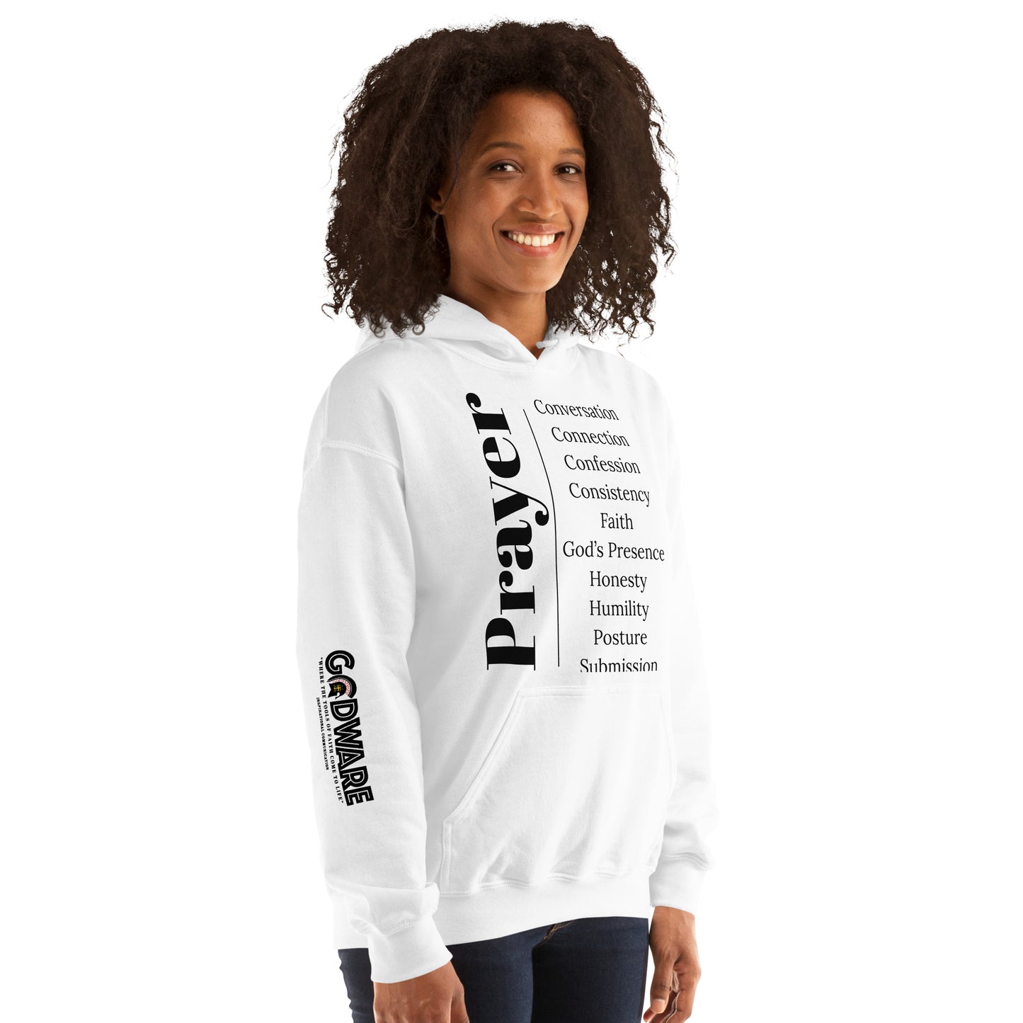 Prayer Unisex hoodie - Black Print