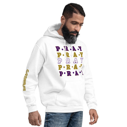 Pray Unisex Hoodie - Gold Multi