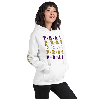 Pray Unisex Hoodie - Gold Multi