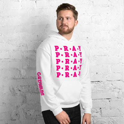 Pray Unisex Hoodie - Pink Multi