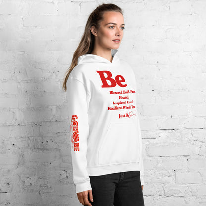 Be inspired Unisex Hoodie - Red print