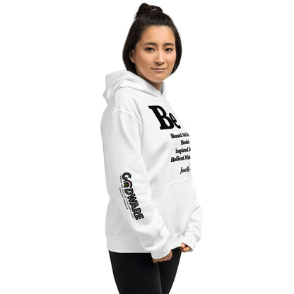 Be Inspired Unisex Hoodie - Black print