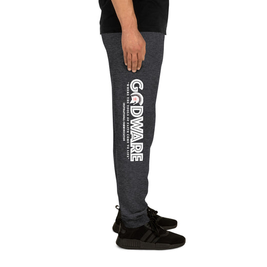 Brand Logo Unisex Joggers - White print