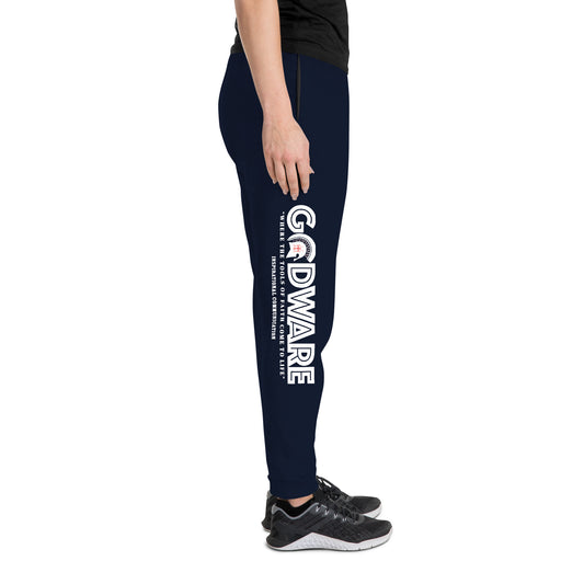 Godware Unisex Joggers/Sweatpants - White print