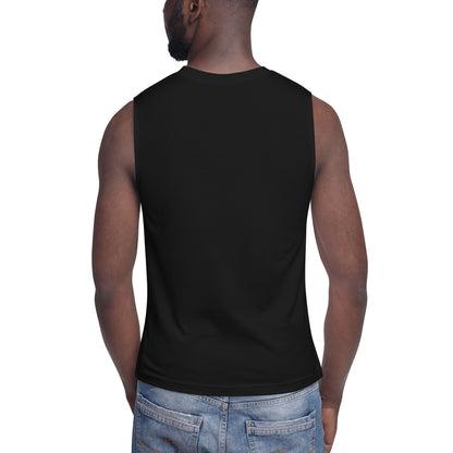 Dear God Unisex Sleeveless Shirt - Black/white