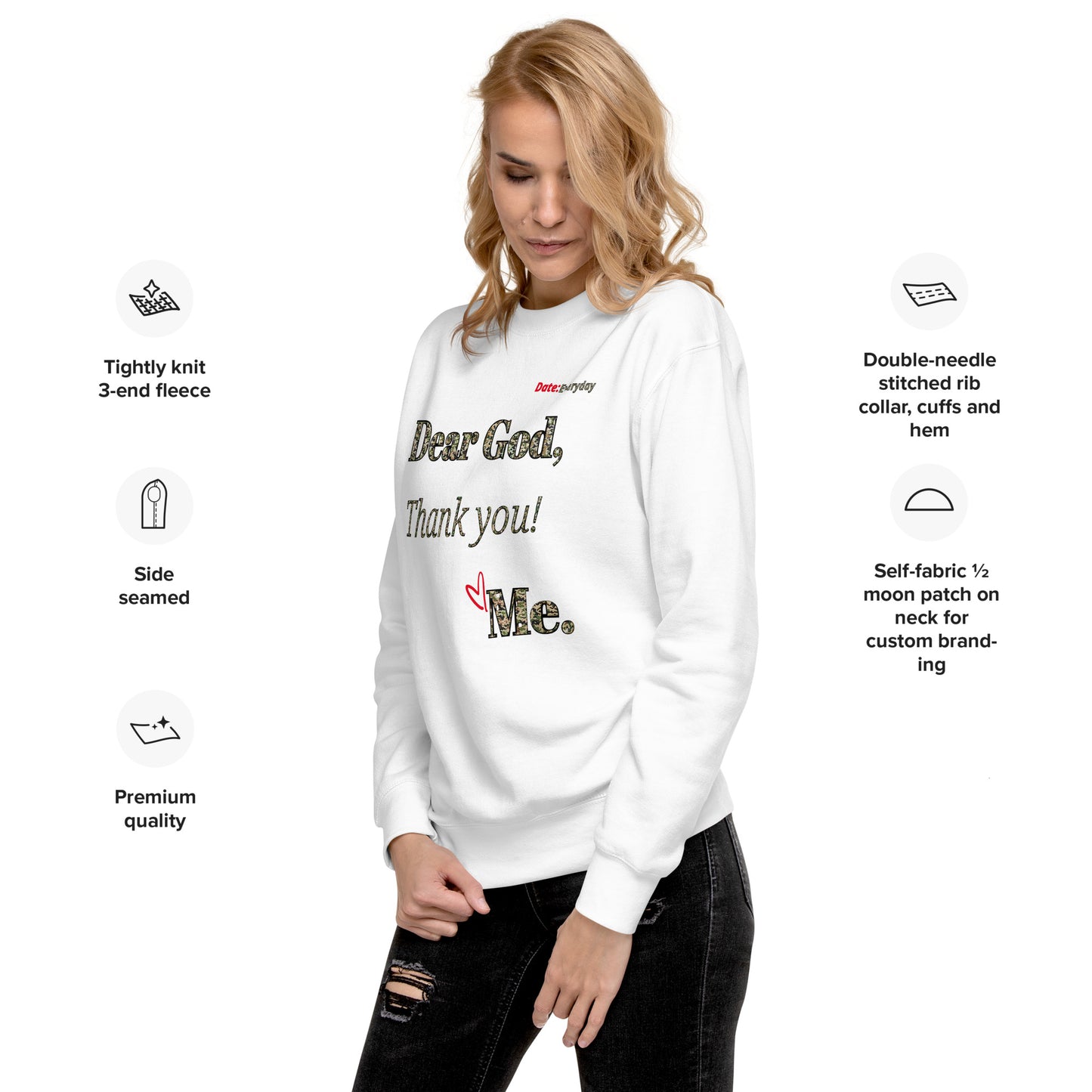 Dear God Inspirational Unisex "Premium" Sweatshirt