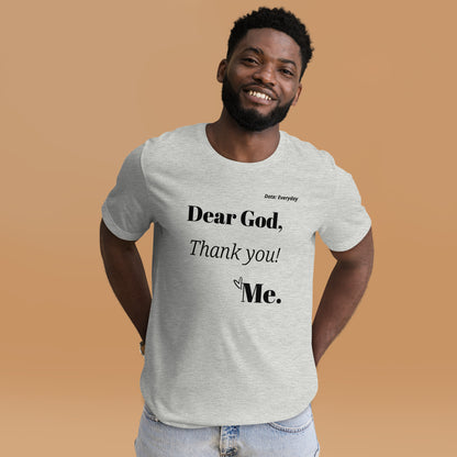 Dear God Unisex short-sleeved t-shirt- Black print