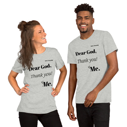 Dear God Unisex short-sleeved t-shirt- Black print