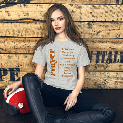 Prayer Unisex Cotton T-Shirt – Black, Athletic Heather & White | Christian Tee | GodWare