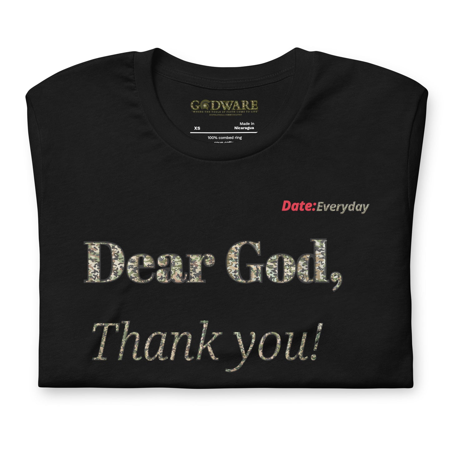 Dear God Unisex short-sleeved t-shirt - camo print