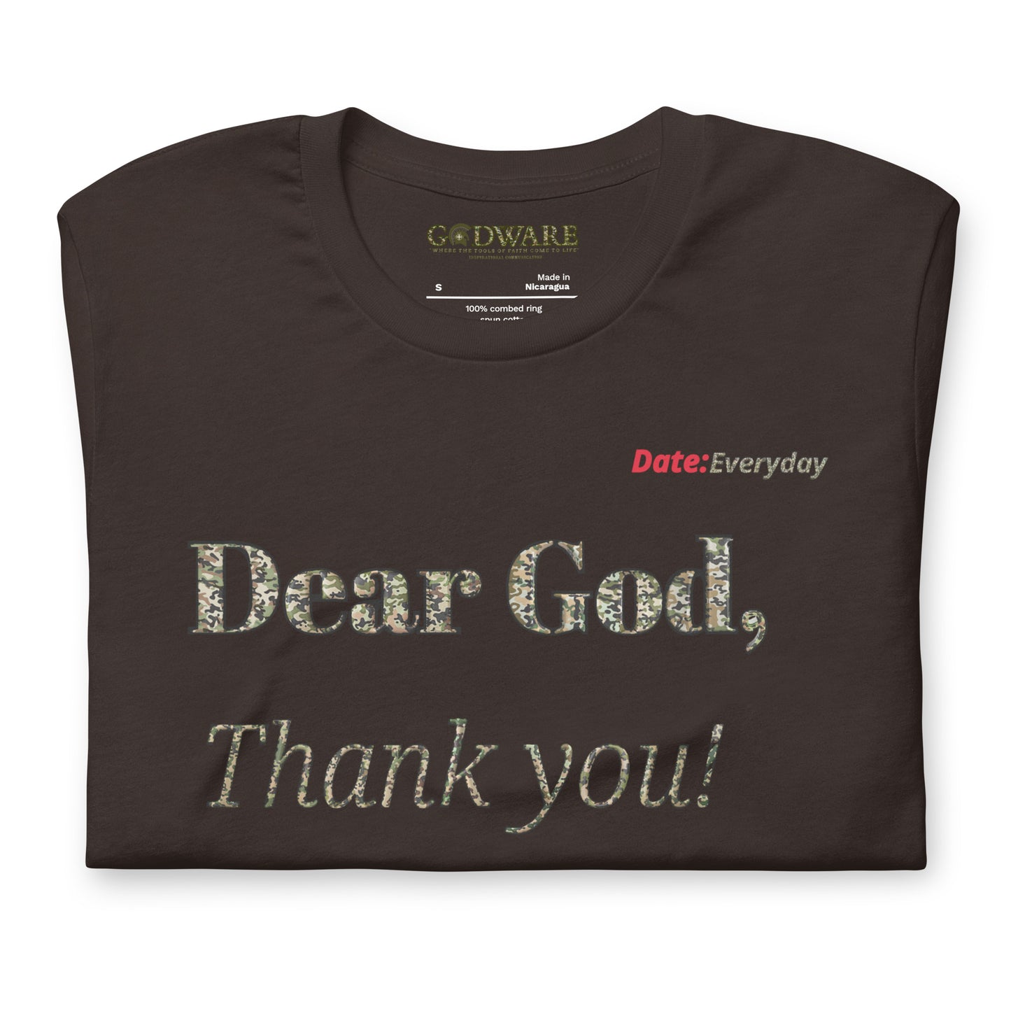 Dear God Unisex short-sleeved t-shirt - camo print