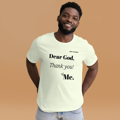 Dear God Unisex short-sleeved t-shirt- Black print