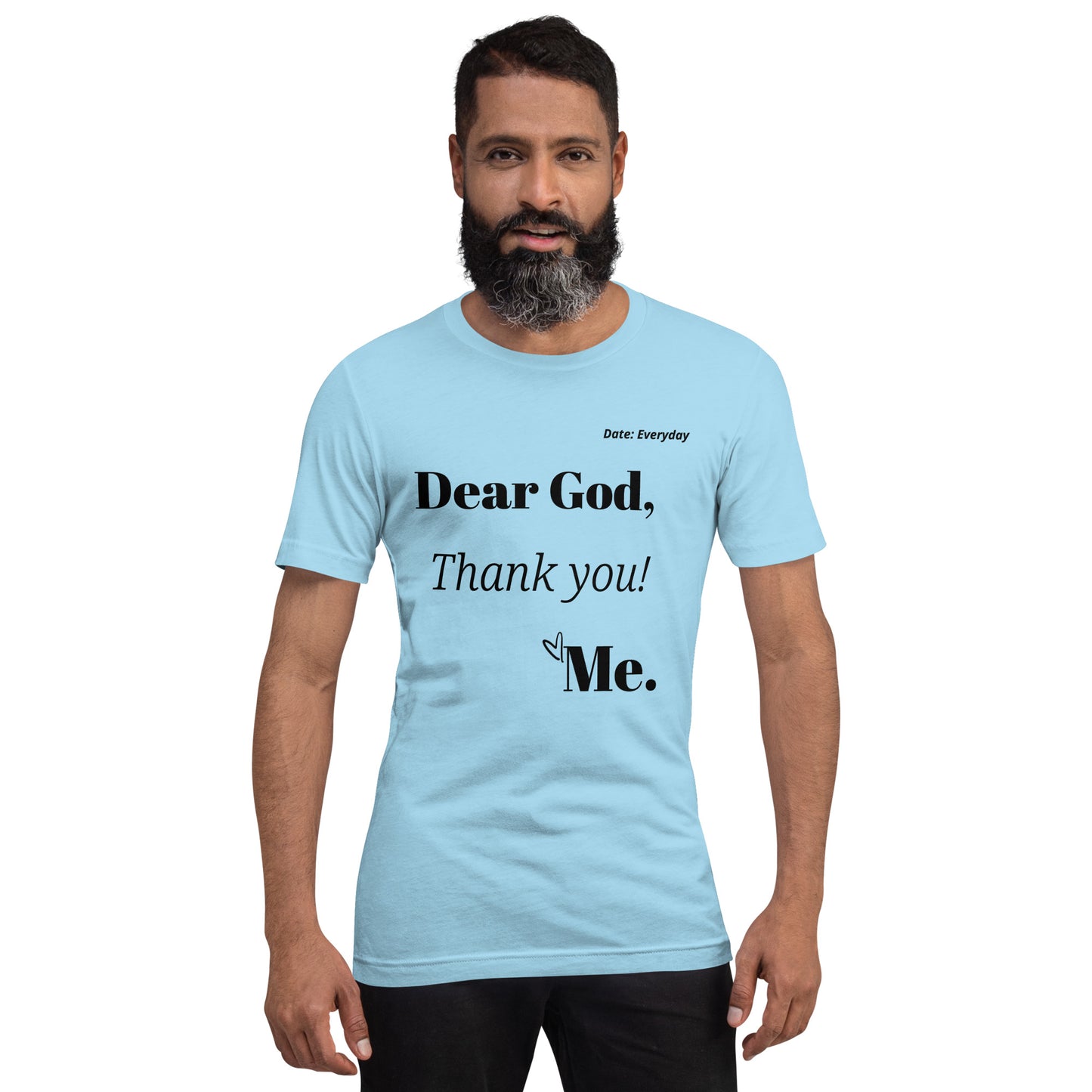 Dear God Unisex short-sleeved t-shirt- Black print