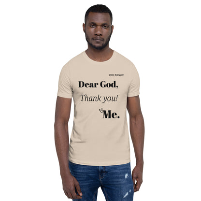 Dear God Unisex short-sleeved t-shirt- Black print