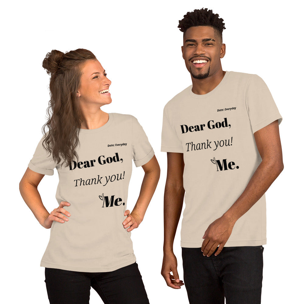 Dear God Unisex t-shirt - Black print