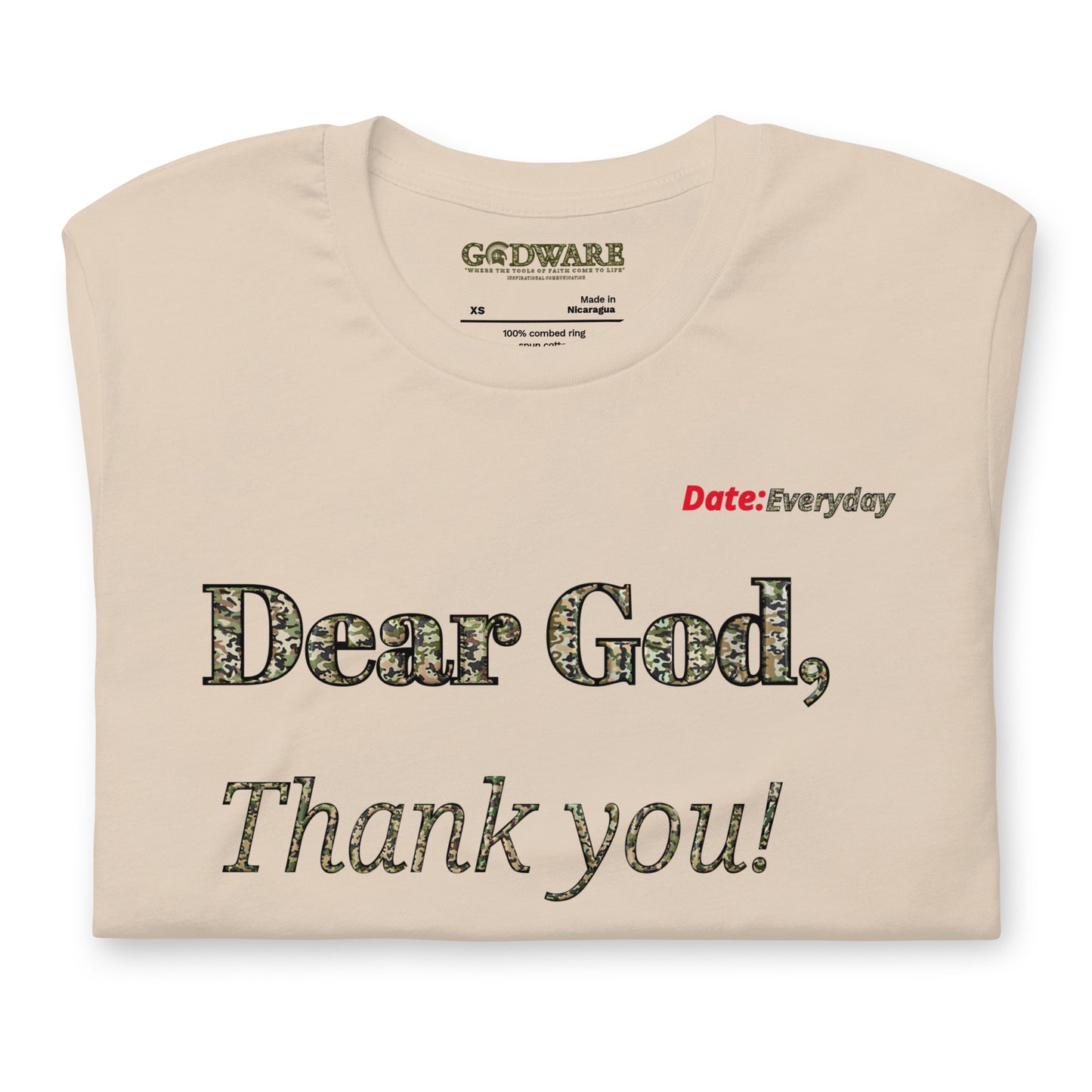 Dear God Unisex short-sleeved t-shirt - camo print