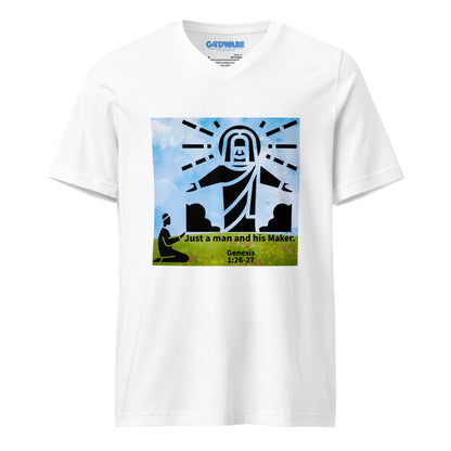 Men's inspirational v-neck t-shirt in soft cotton