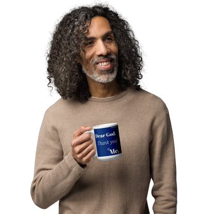 Dear God Inspirational mug - Royal Blue