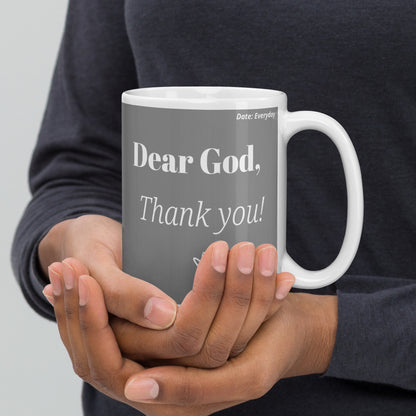 Dear God Inspirational mug - Grey