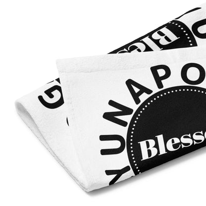 Unapologetically Blessed Terry Hand towel - White