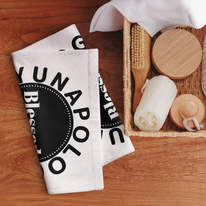 Unapologetically Blessed Terry Hand towel - White