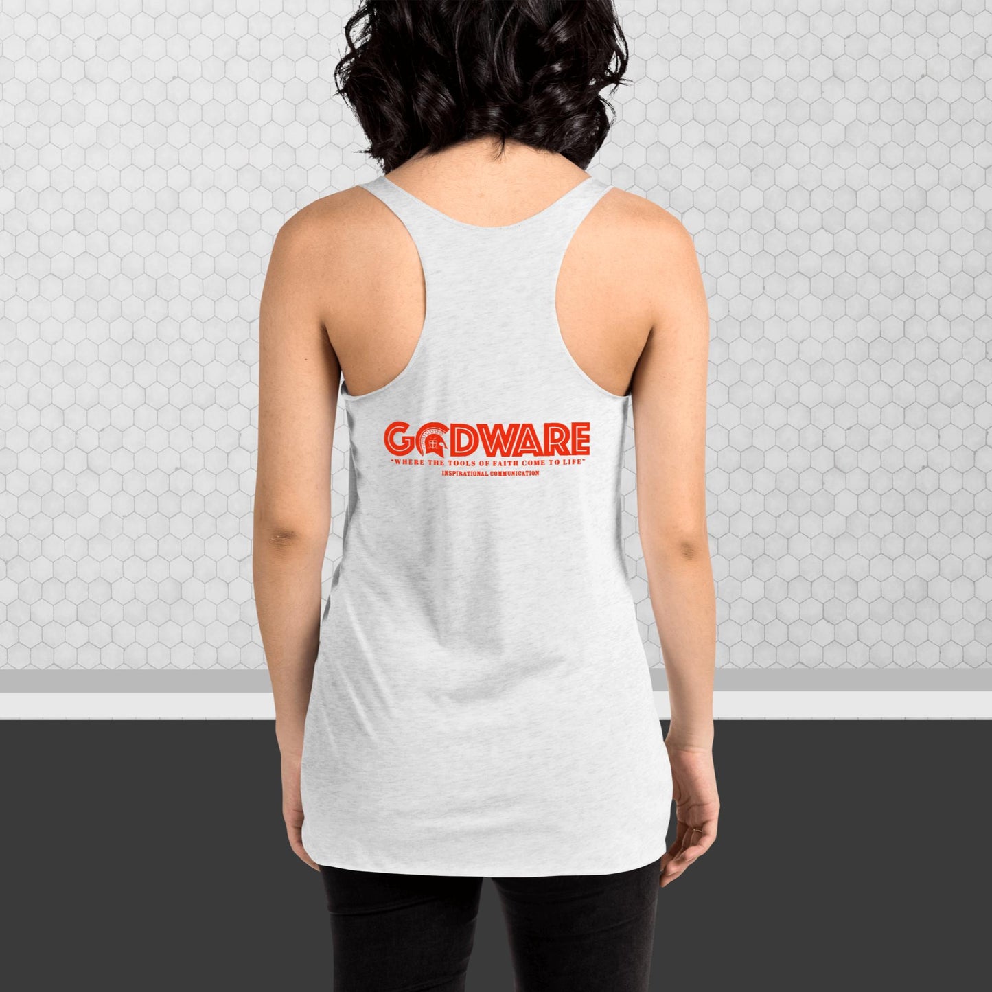 Dear God Women's Racerback Tank - Red Print