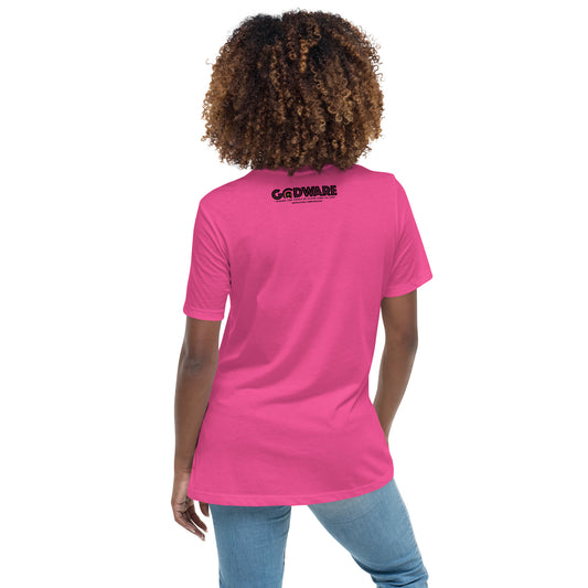 Unapologetic Women's Relaxed Cotton Tee (Black print)