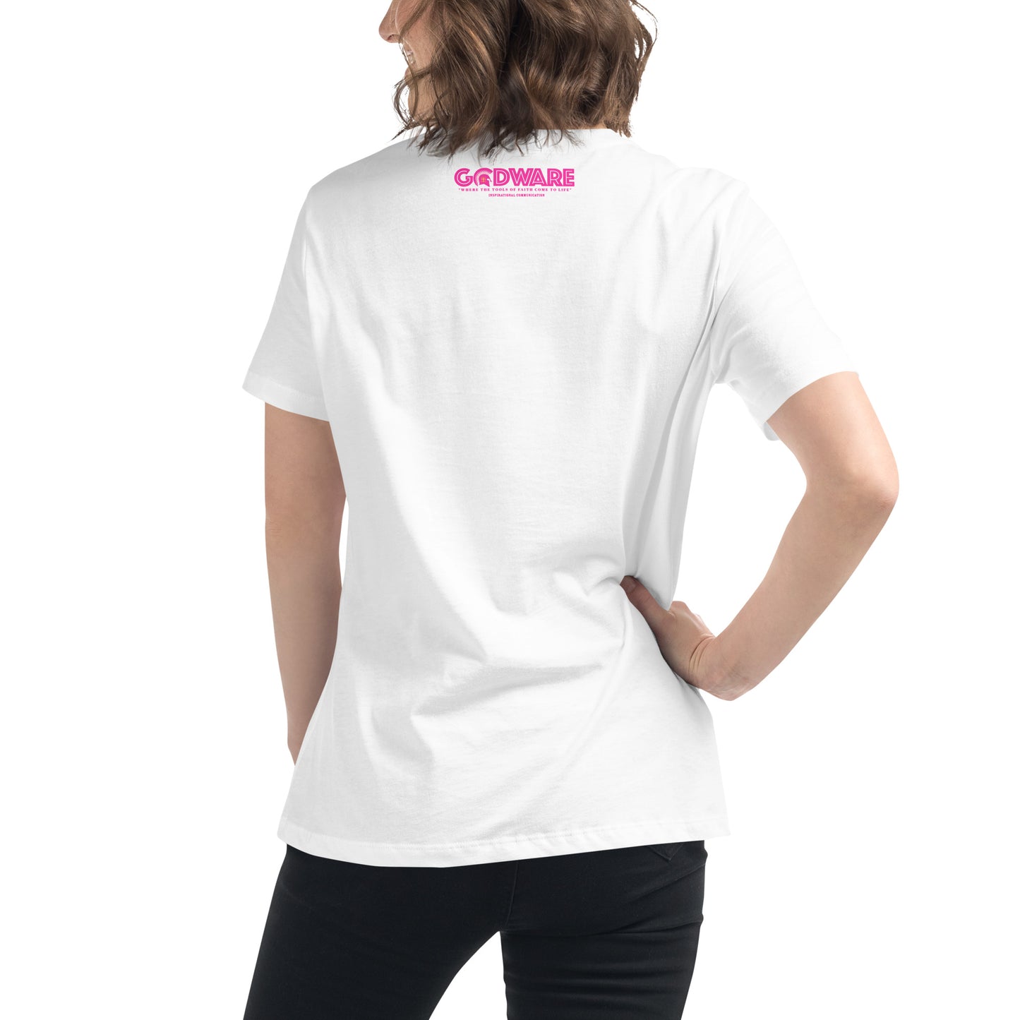 Unapologetic Relaxed Cotton T-Shirt (women) - Pink print