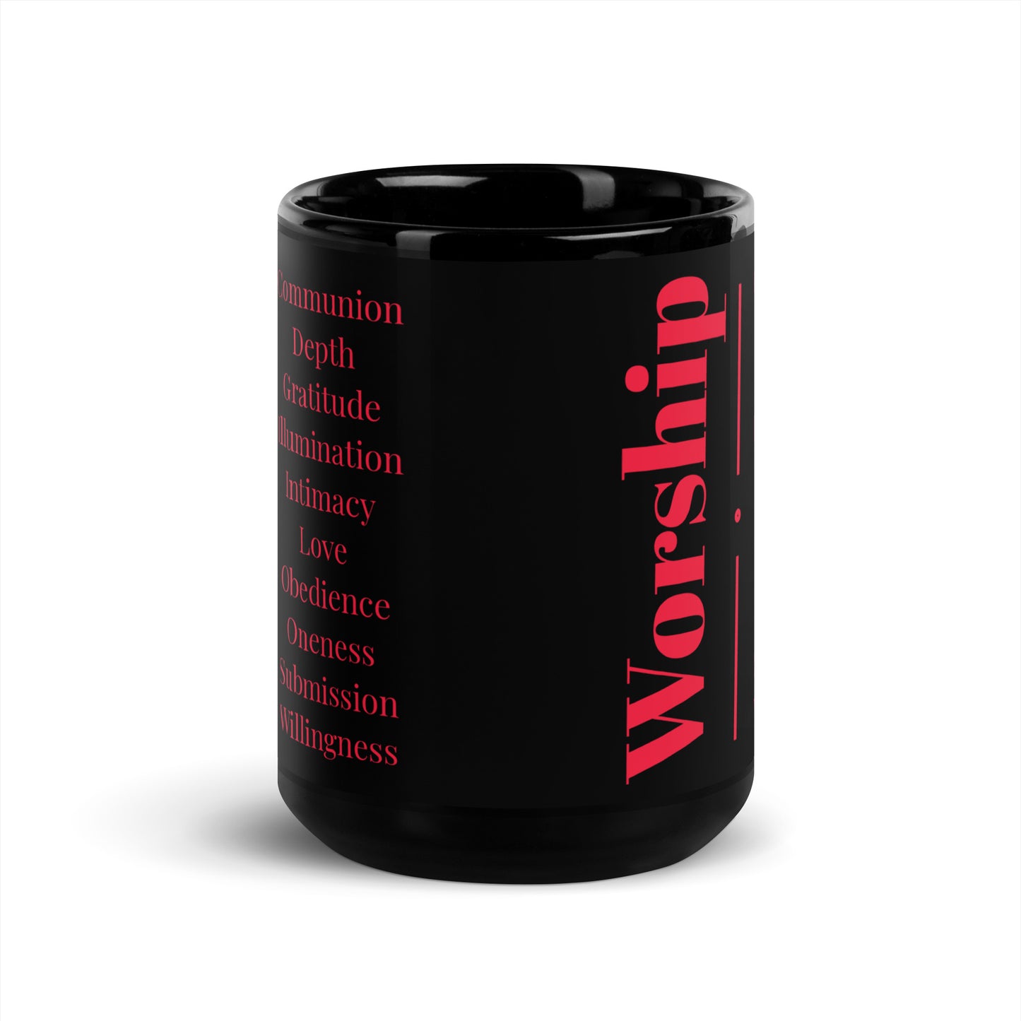 Worship - Red/Black Glossy Mug