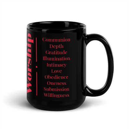 Worship - Red/Black Glossy Mug